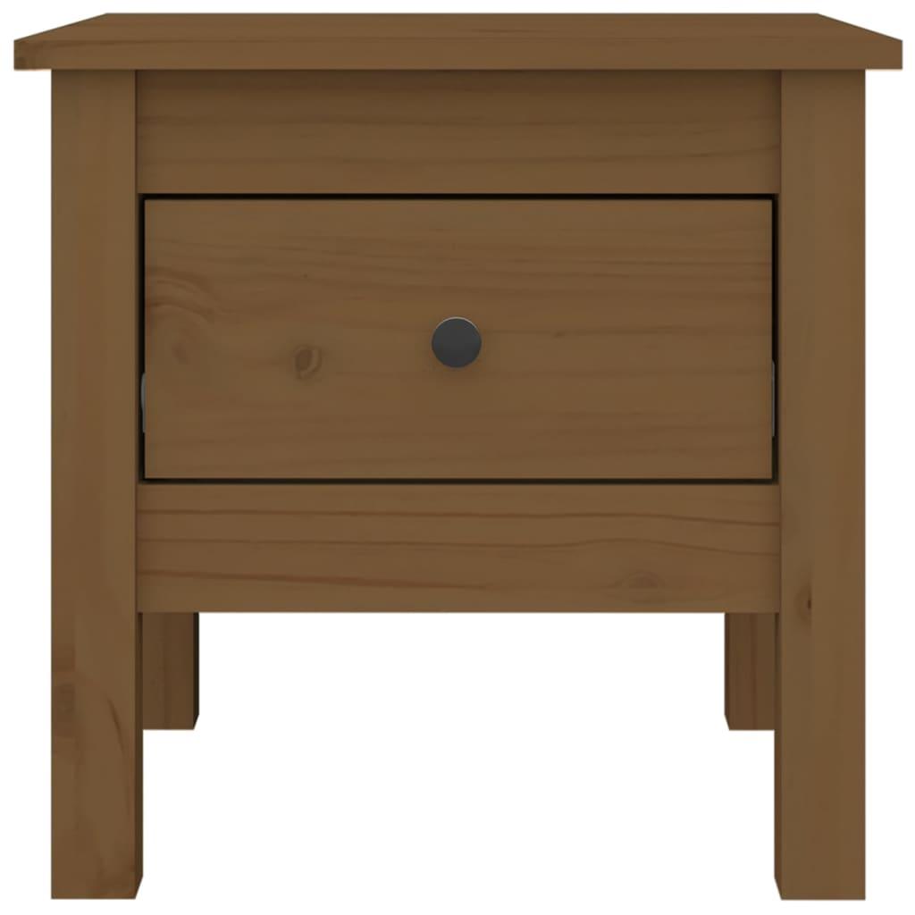 Side Tables 2 pcs Honey Brown 40x40x39 cm Solid Wood Pine