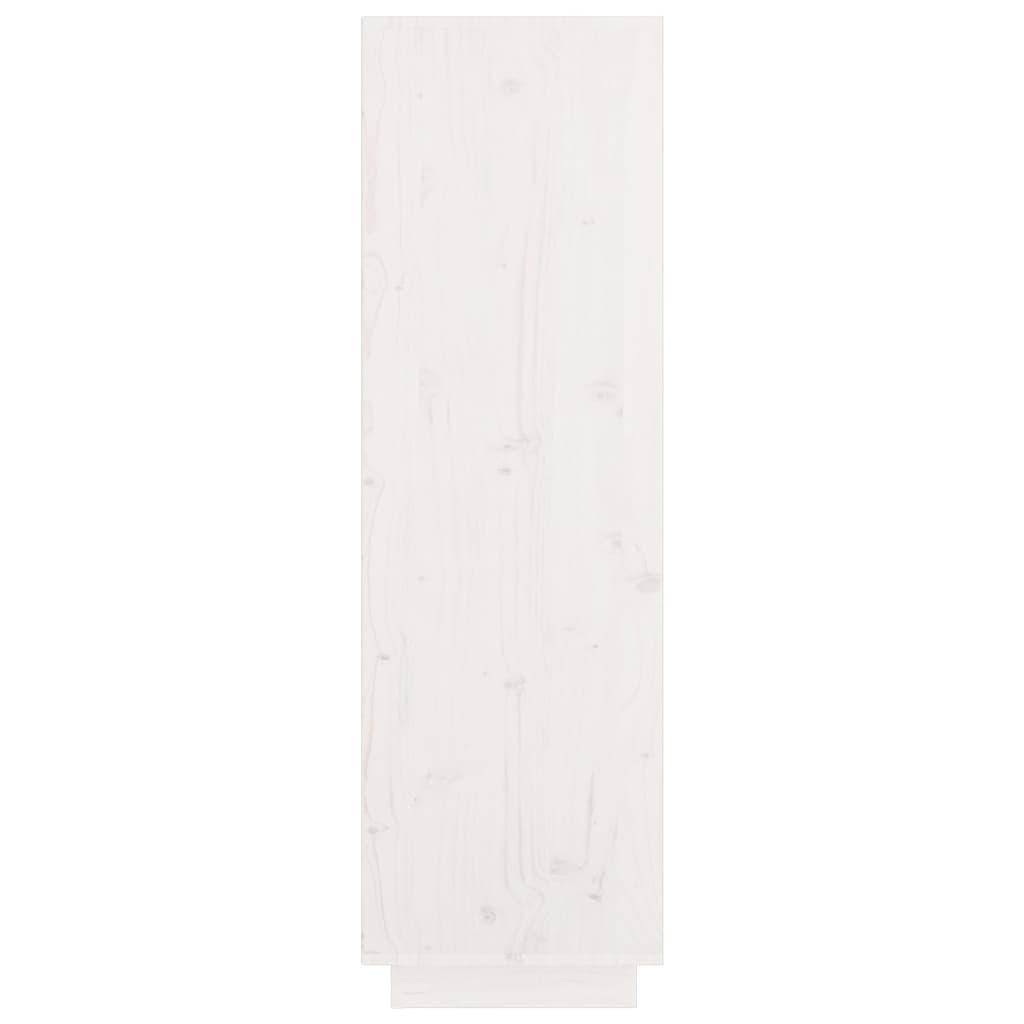 Highboard White 74x35x117 cm Solid Wood Pine