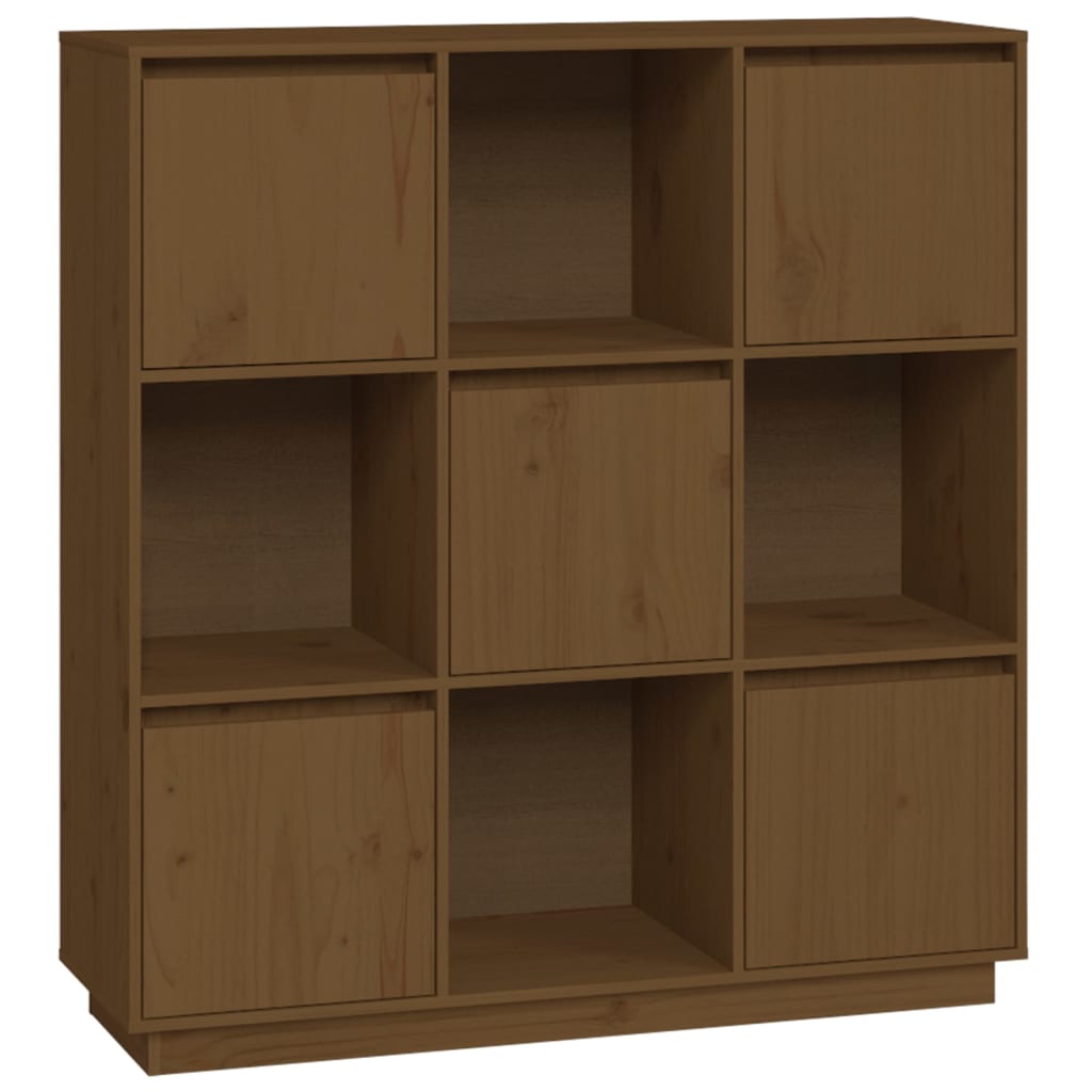 Highboard Honey Brown 110.5x35x117 cm Solid Wood Pine