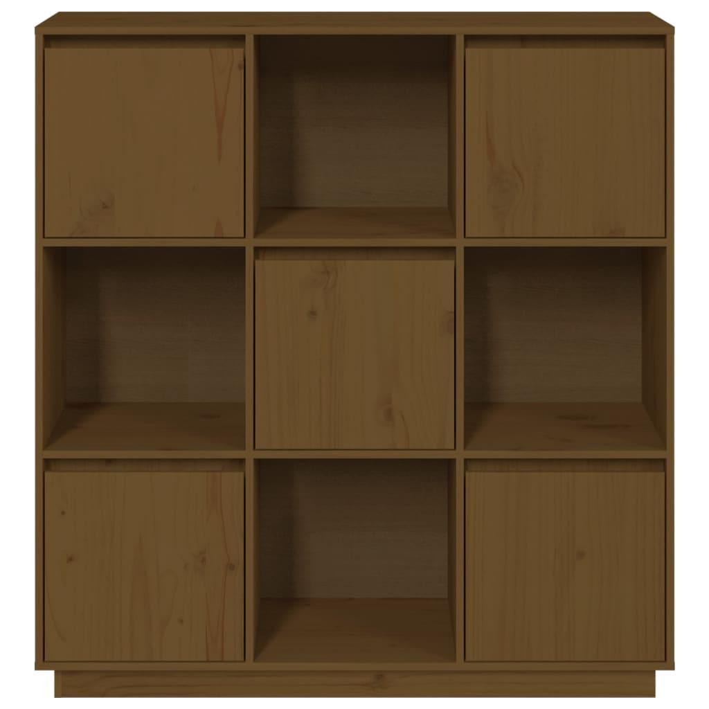 Highboard Honey Brown 110.5x35x117 cm Solid Wood Pine