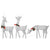 Christmas Reindeer Family 270x7x90 cm Silver Cold White Mesh