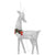 Christmas Reindeer Family 270x7x90 cm Silver Cold White Mesh