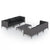 7 Piece Garden Lounge Set with Cushions Poly Rattan Dark Grey