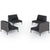 4 Piece Garden Lounge Set with Cushions Poly Rattan Dark Grey