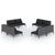 8 Piece Garden Lounge Set with Cushions Poly Rattan Dark Grey