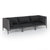 3 Piece Garden Lounge Set with Cushions Poly Rattan Dark Grey