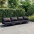 4 Piece Garden Lounge Set with Cushions Poly Rattan Dark Grey