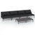 5 Piece Garden Lounge Set with Cushions Poly Rattan Dark Grey