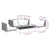 5 Piece Garden Lounge Set with Cushions Poly Rattan Dark Grey