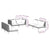6 Piece Garden Lounge Set with Cushions Poly Rattan Dark Grey