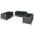 6 Piece Garden Lounge Set with Cushions Poly Rattan Dark Grey