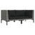 7 Piece Garden Lounge Set with Cushions Poly Rattan Dark Grey