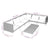 7 Piece Garden Lounge Set with Cushions Poly Rattan Dark Grey