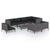 9 Piece Garden Lounge Set with Cushions Poly Rattan Dark Grey