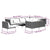 10 Piece Garden Lounge Set with Cushions Poly Rattan Dark Grey