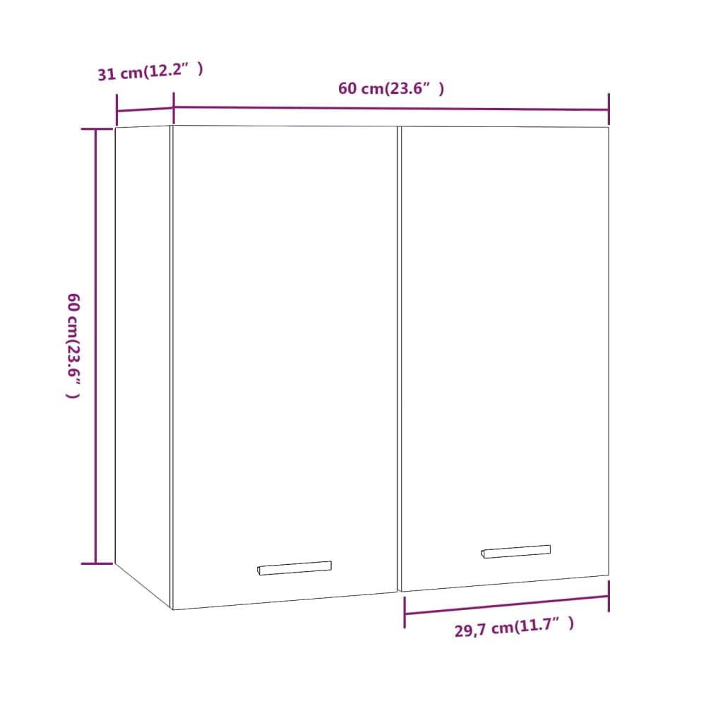 Hanging Cabinet Brown Oak 60x31x60 cm Engineered Wood