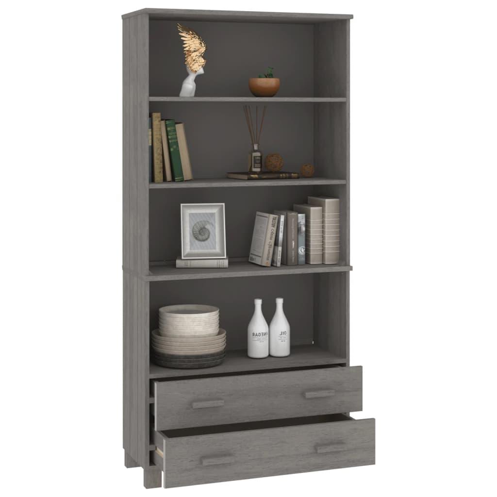 Highboard Solid Wood Pine Light Grey