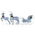 Reindeer & Sleigh Christmas Decoration 140 LEDs Outdoor White