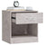 Bedside Cabinets 2 pcs with Drawer Concrete Grey