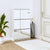 Shoe Cabinet with Mirror 3-Layer High Gloss White 63x17x102.5 cm