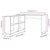 Corner Desk Black Engineered Wood
