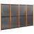 4-Panel Room Divider Black 280x180 cm