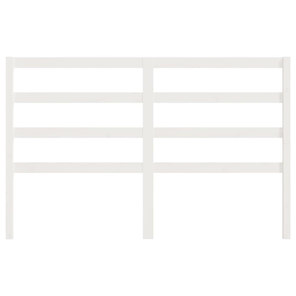 Bed Headboard White 141x4x100 cm Solid Wood Pine