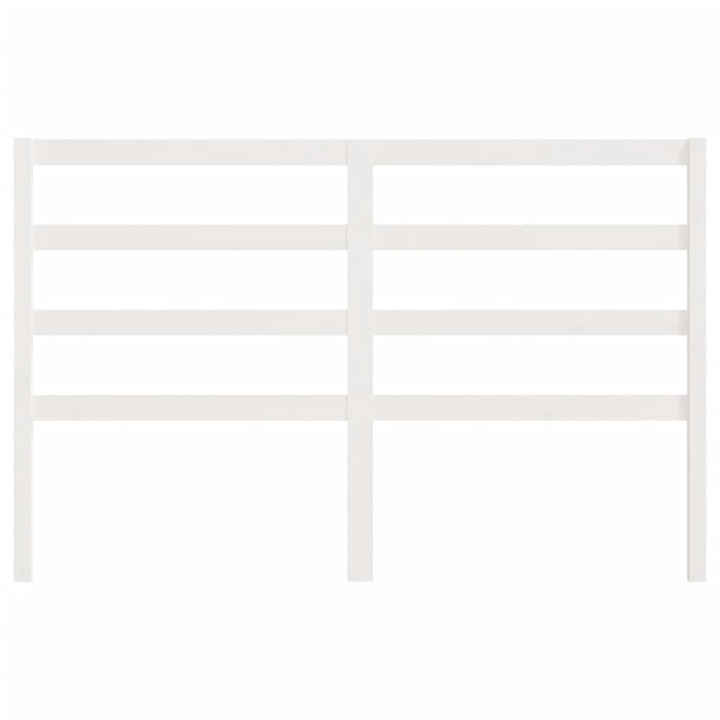 Bed Headboard White 156 cm Solid Wood Pine