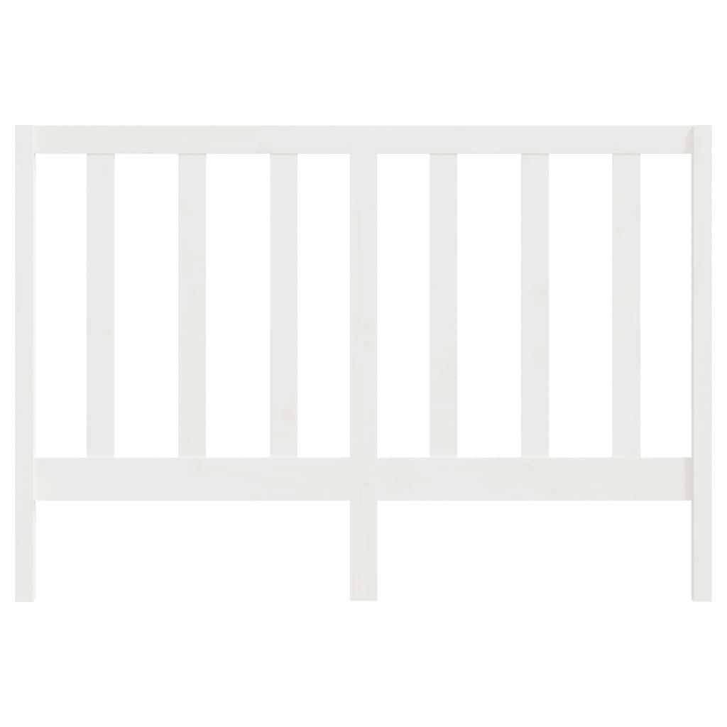 Bed Headboard White 141x4x100 cm Solid Wood Pine