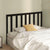 Bed Headboard Black 141x4x100 cm Solid Wood Pine