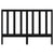 Bed Headboard Black 141x4x100 cm Solid Wood Pine