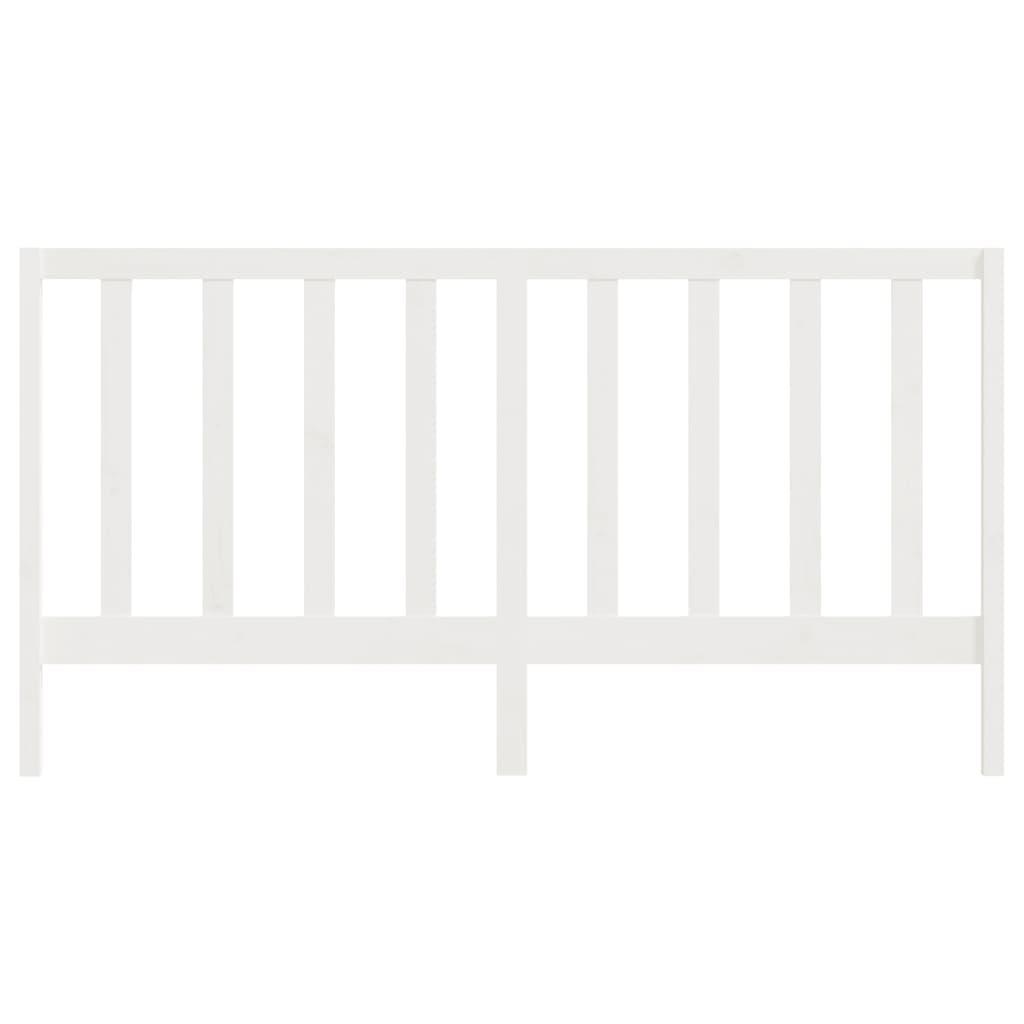 Bed Headboard White 186 cm Solid Wood Pine