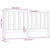 Bed Headboard White 186 cm Solid Wood Pine