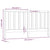 Bed Headboard Black 186 cm Solid Wood Pine