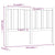 Bed Headboard Black 156x4x100 cm Solid Wood Pine