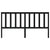 Bed Headboard Black 186x4x100 cm Solid Wood Pine