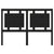 Bed Headboard Black 140.5x4x100 cm Solid Wood Pine