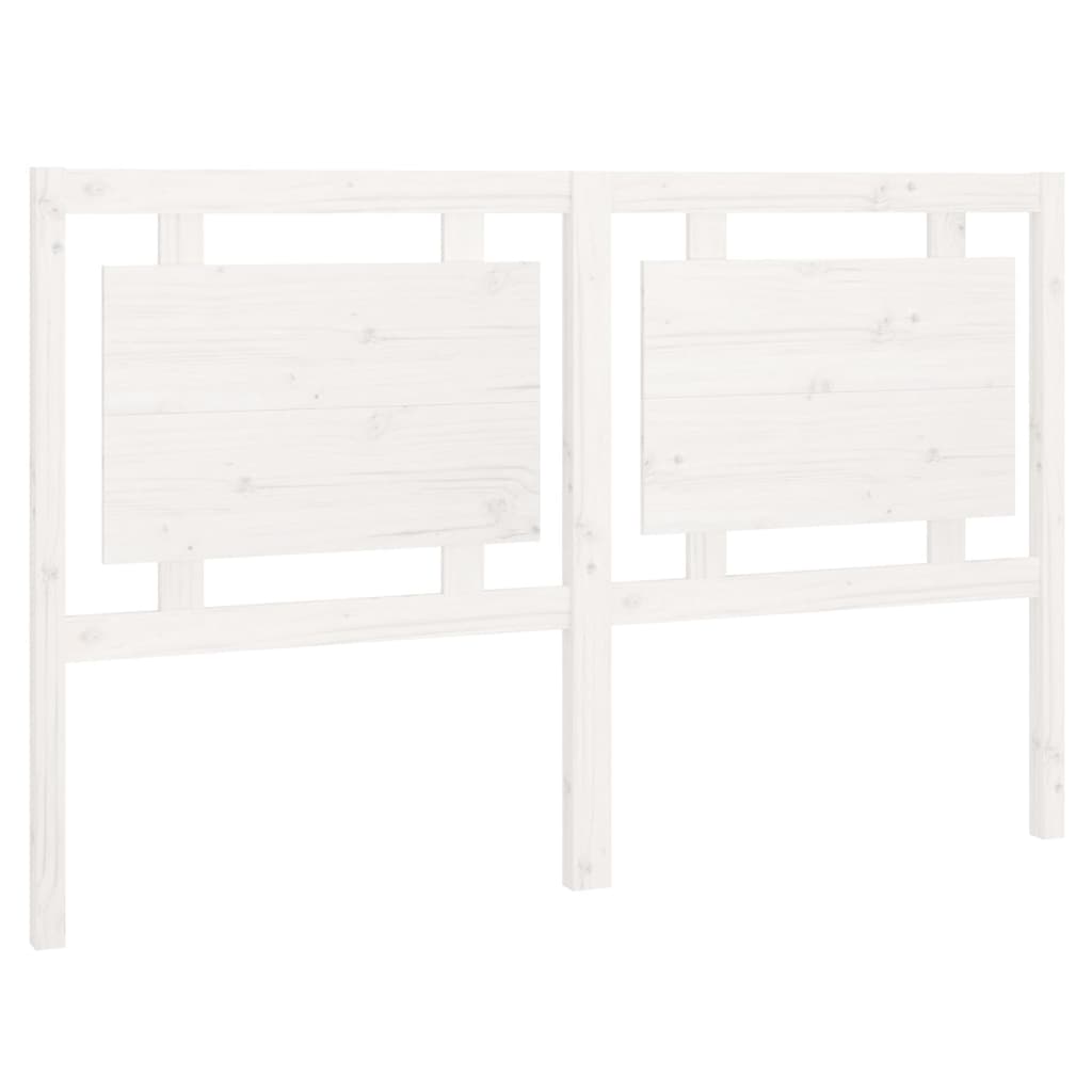 Bed Headboard White 155.5x4x100 cm Solid Wood Pine