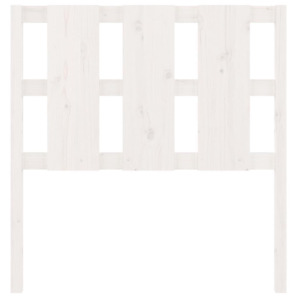 Bed Headboard White 95.5 cm Solid Wood Pine