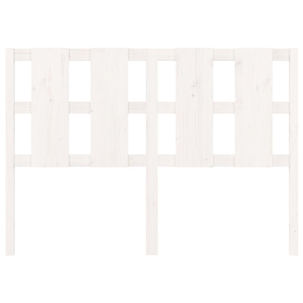 Bed Headboard White 140.5 cm Solid Wood Pine