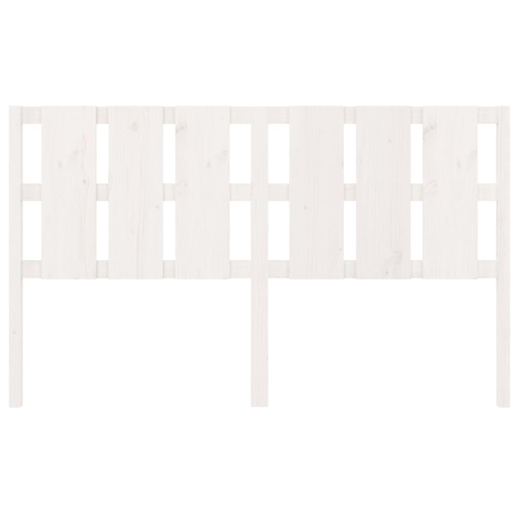 Bed Headboard White 185.5x4x100 cm Solid Wood Pine