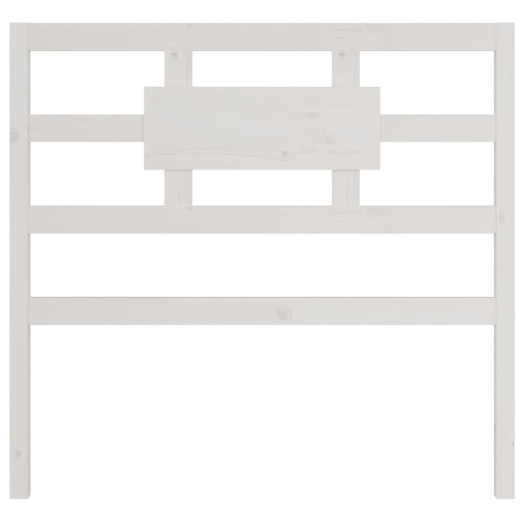 Bed Headboard White 95.5 cm Solid Wood Pine