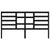 Bed Headboard Black 186 cm Solid Wood Pine