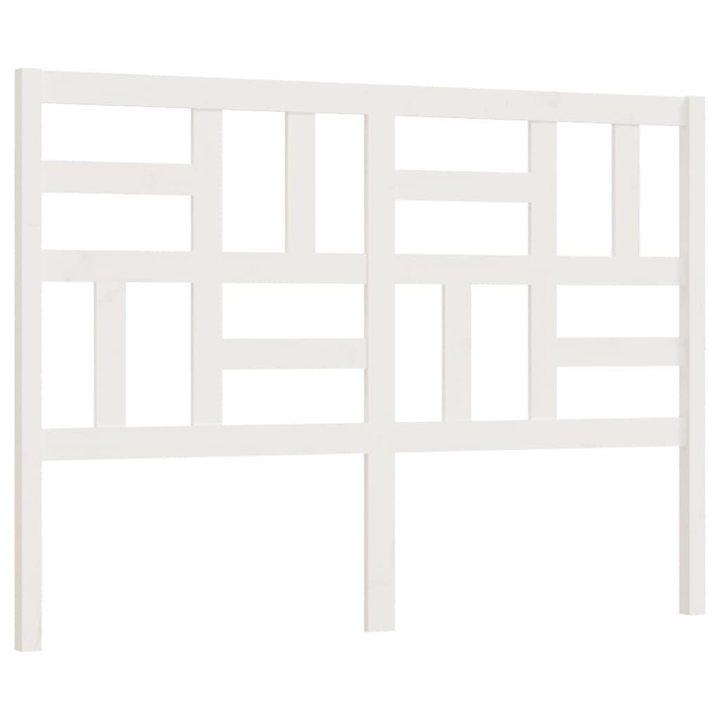 Bed Headboard White 141 cm Solid Wood Pine