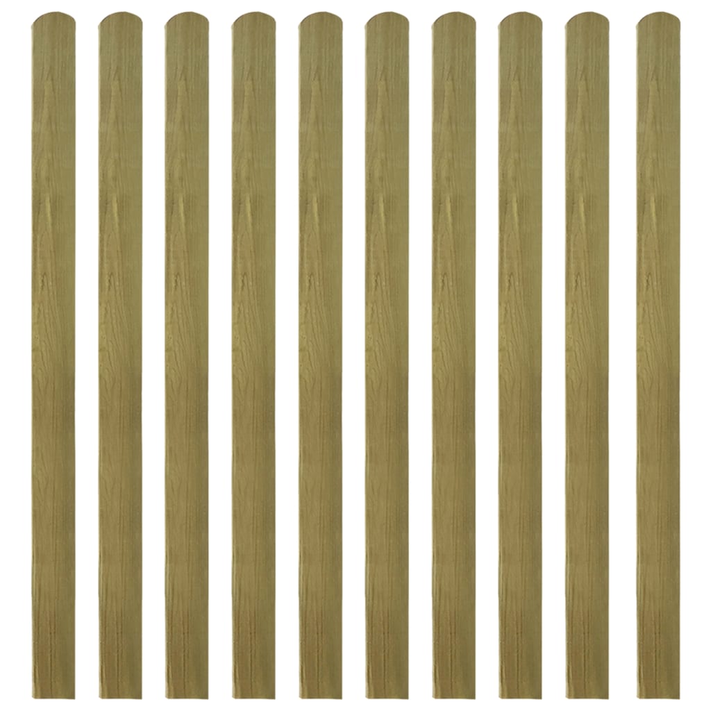 20 pcs Impregnated Fence Slats Wood 140 cm