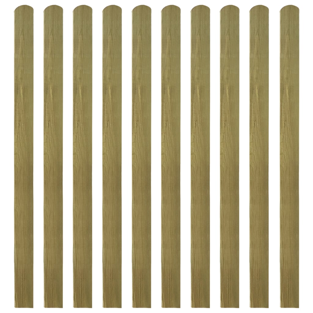 30 pcs Impregnated Fence Slats Wood 140 cm