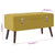 Bench with Storage Compartment Mustard Yellow 80 cm Velvet
