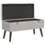 Bench with Storage Compartment Grey 80 cm Velvet