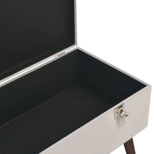 Bench with Storage Compartment Grey 80 cm Velvet