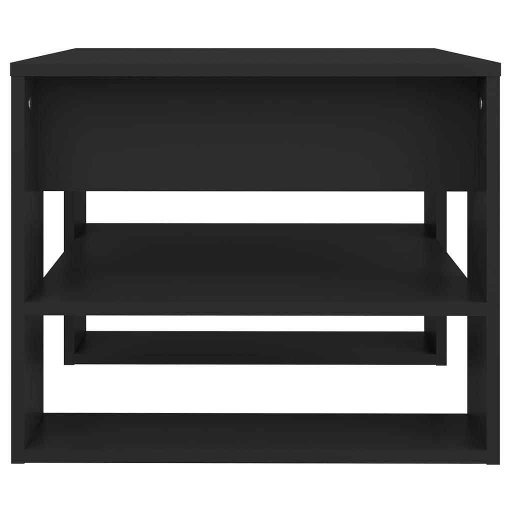 Coffee Table Black 55.5x55x45 cm Engineered Wood